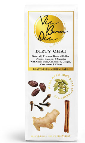 Dirty Chai Ground Coffee - Available on Amazon